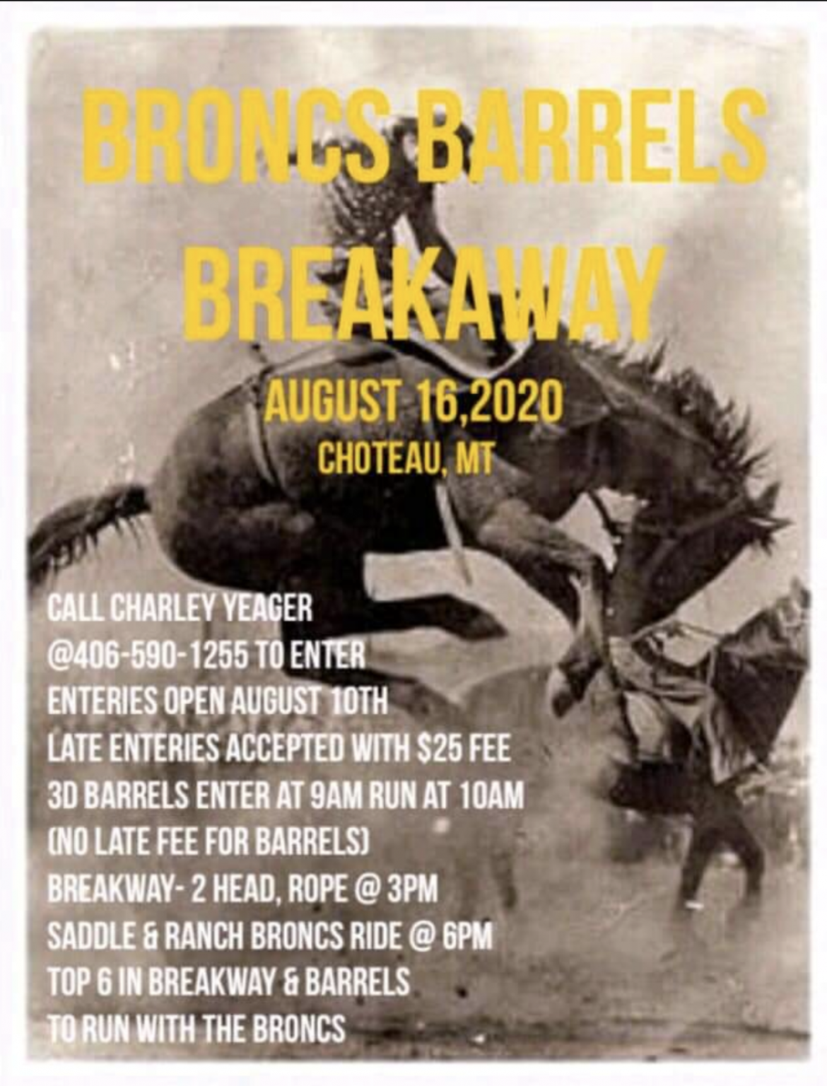 Broncs Barrels Breakaway Rodeo * Visit Choteau